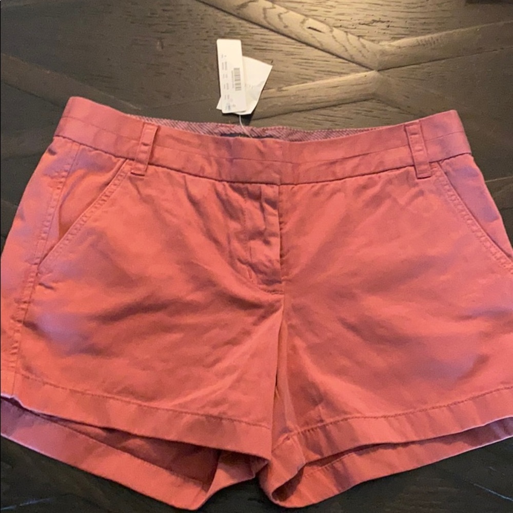 NWT J Crew chino 4” shorts brick size 6